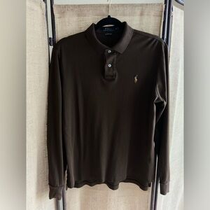 Polo by Ralph Lauren - M - Brown - Polo - Long Sleeve - Luxury Touch - Silky